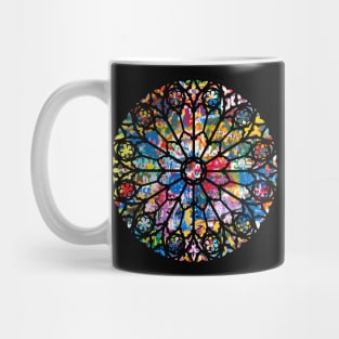 Notre-Dame Cathedral Paris France Graffiti Rose Window Mug